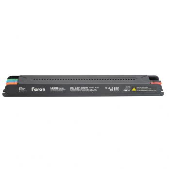 Трансформатор  для светодиодной ленты с диммированием 200W 24V IP20 , клипсы, LB006