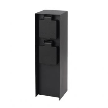 Розетка уличная Feron TM200, 220-230V, 16A, IP44, 70*70*300мм, черный
