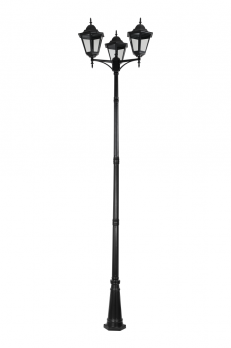 Светильник садово-парковый Feron 8315/PL8315 столб 3*100W E27 230V, черный 53399