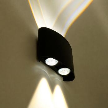 Светильник уличный светодиодный Feron.One DH701-P, 4*1W, 300Lm, 3000K, черный, пластик 53374
