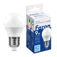 Лампа светодиодная Feron LB-550 Шарик E27 9W 6400K