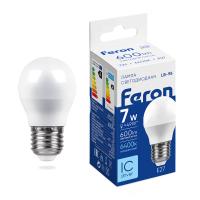 Лампа светодиодная Feron LB-95 Шарик E27 7W 6400K