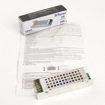 Трансформатор электронный для светодиодной ленты 24W 12V (драйвер), LB009