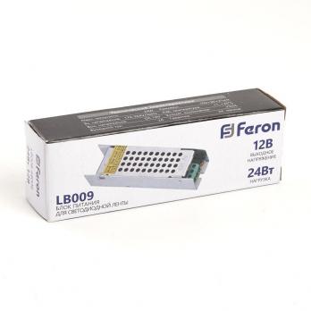 Трансформатор электронный для светодиодной ленты 24W 12V (драйвер), LB009