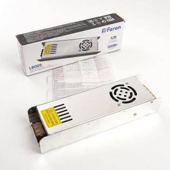 Трансформатор электронный для светодиодной ленты 500W 12V (драйвер), LB009