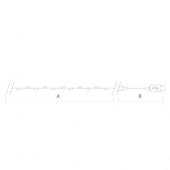 Гирлянда линейная Feron CL575 Роса, статичная, 5м USB 2700K , прозрачный шнур
