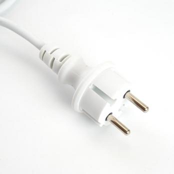 Сетевой шнур для гирлянд 3м, 2*0,5мм2, IP44, белый, DM403