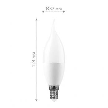 Лампа светодиодная Feron LB-570 Свеча на ветру E14 9W 6400K