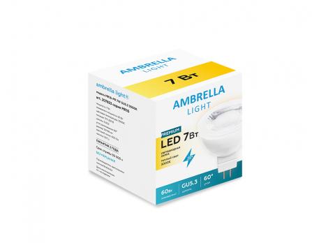 Светодиодная лампа MR16 207853 LED MR16-PR 7W GU5.3 3000K (60W) 175-250V Ambrella light
