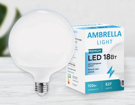 Светодиодная лампа A120 201177 LED A120-PR 18W E27 4200K (200W) Ambrella light