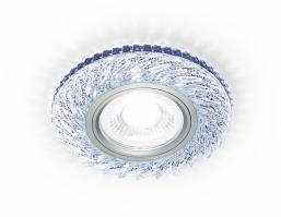 Встраиваемый точечный светильник MR16 с LED подсветкой S295 CH хром/прозрачный хрусталь/MR16+3W(LED COLD) Ambrella light