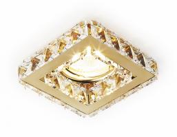 Светильник встраиваемый K110 CL/G золото/прозрачный хрусталь MR16 Ambrella light