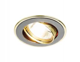 Встраиваемый точечный светильник 104A GU/G черный/золото MR16 Ambrella light