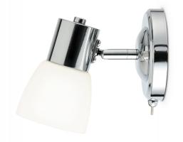 Накладной спот с выключателем TR3961 CH/FR хром/белый матовый E27 max 40W 118*105*200 Ambrella light