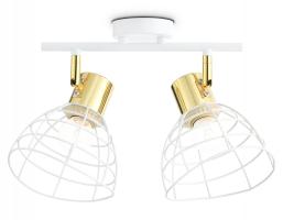 Настенно-потолочный спот в стиле лофт TR8601/2 WH/GD белый/золото E27*2 max 40W 260*154*230 Ambrella light