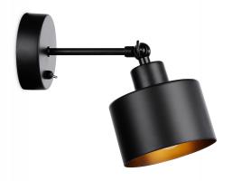 Накладной спот с выключателем в стиле лофт TR8137 BK черный E27 max 40W D120*290 Ambrella light