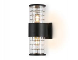 Светильник уличный настенный архитектурный ST2525/2 BK/CL черный/прозрачный IP54 E27/2 max 11W 305*110*155 Ambrella light