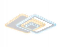 Потолочный светодиодный светильник с хрусталем FA261 WH белый 112W 540*540*80 (ПДУ РАДИО 2.4) Ambrella light