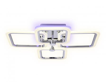 Потолочный светодиодный светильник с пультом FA534/2+2 CH хром 105W 580*420*130 (ПДУ РАДИО 2.4G) Ambrella light