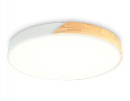 Потолочный светодиодный светильник FZ1301 WH/LW белый/светлое дерево 45W 5000K D500*50 (без ПДУ) Ambrella light