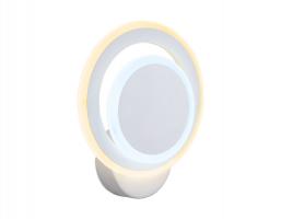 Настенный светодиодный светильник с выключателем FA560 WH/S белый/песок LED 3000K/6400K 24W 200*200*60 Ambrella light