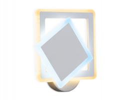 Настенный светодиодный светильник с выключателем FA565 WH/S белый/песок LED 3000K/6400K 24W 200*200*60 Ambrella light