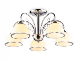 Подвесная люстра TR3182/5 CH/FR хром/белый матовый E27/5 max 40W D575*285 Ambrella light