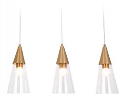 Подвесной светильник TR3669/3 BS/CL латунь/прозрачный E14/3 max 40W 590*120*850 Ambrella light