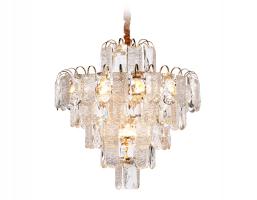 Подвесная люстра с хрусталем TR5233/12 SGD/CL/FR золото/прозрачный/белый матовый E27*12 max 40W D600*610 Ambrella light