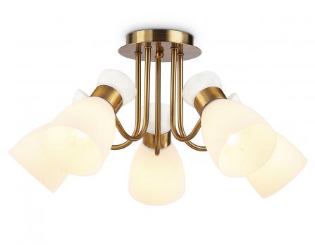 Подвесная люстра TR3218/5 GD/FR золото/белый матовый E27*5 max 40W D580*290 Ambrella light