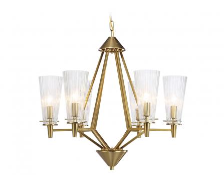 Подвесная люстра TR3231/6 BS/FR латунь/белый матовый E14*6 max 40W D610*585 Ambrella light