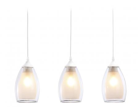 Подвесной светильник TR3536/3 WH/CL/FR белый/прозрачный/белый матовый E27*3 max 40W 640*120*820 Ambrella light