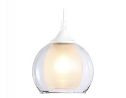 Подвесной светильник TR3538 WH/CL/FR белый/прозрачный/белый матовый E27 max 40W D130*800 Ambrella light