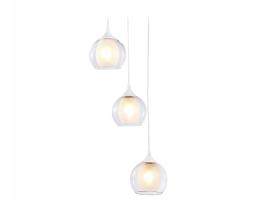 Подвесной светильник TR3540/3 WH/CL/FR белый/прозрачный/белый матовый E27*3 max 40W D281*800 Ambrella light