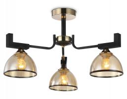 Подвесная люстра TR9098/3 BK/GD/TI черный/золото/янтарь E27*3 max 40W D600*316 Ambrella light