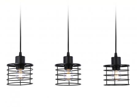 Подвесной светильник в стиле лофт TR8075/3 BK черный E27*3 max 40W 582*120*1040 Ambrella light