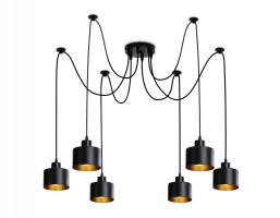 Подвесной светильник в стиле лофт TR8132/6 BK черный E27*6 max 40W D700*800 Ambrella light