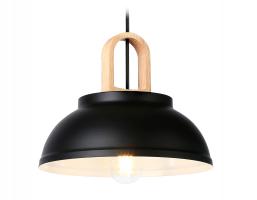 Подвесной светильник в стиле лофт TR8192 BK/LW черный/светлое дерево E27 max 40W D290*900 Ambrella light