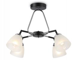 Светильник подвесной TR303293/4 BK/CH/FR черный/хром/белый матовый E27*4 max 60W D590*380 Ambrella light
