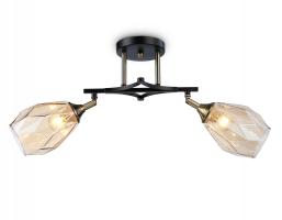 Светильник подвесной TR303032/2 SB/BK/TI  бронза/черный/янтарь E27/2 max 40W 580*145*280 Ambrella light