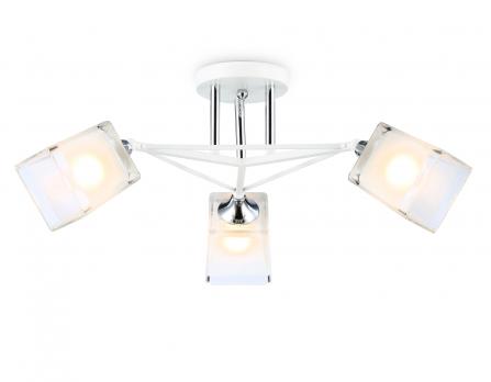 Светильник подвесной TR303071/3 WH/CH/FR белый/хром/белый матовый E27/3 max 40W D560*250 Ambrella light