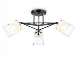 Светильник подвесной TR303072/3 BK/CH/FR черный/хром/белый матовый E27/3 max 40W D560*250 Ambrella light