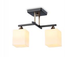 Светильник подвесной TR303112/2 BK/FGD/FR черный/золото/белый матовый E27/2 max 40W 360*190*290 Ambrella light