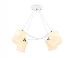 Светильник подвесной TR303156/4 WH/CH/FR белый/хром/белый матовый E27/4 max 40W 640*640*410 Ambrella light