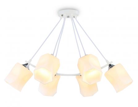 Светильник подвесной TR303159/6 WH/CH/FR белый/хром/белый матовый E27/6 max 40W D670*410 Ambrella light