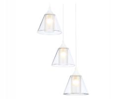 Светильник подвесной TR3553/3 WH/CL/FR белый/прозрачный/белый матовый E27/3 max 40W D340*800 Ambrella light