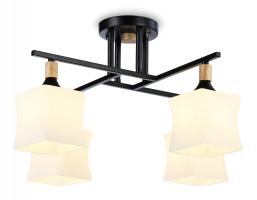 Светильник подвесной TR9497/4 BK/FR черный/белый матовый E27/4 max 40W D495*280 Ambrella light