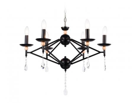 Светильник подвесной TR9597/6 BK черный E14/6 max 40W D660*880 Ambrella light