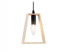 Подвесной светильник TR80497 BK/LW черный/светлое дерево E14 max 60W D150*1000