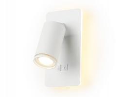 Светильник светодиодный настенный с выключателем FW2465 WH белый LED 4200K 9W 185*105*150 Ambrella light